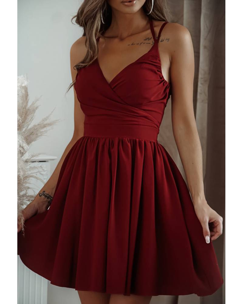 001033. SCARLET gładka BORDOWY